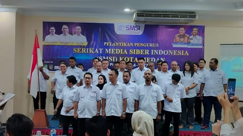 Pengurus SMSI Kota Medan Resmi Dilantik, Irwan Manalu Jabat Sebagai Ketua Terpilih