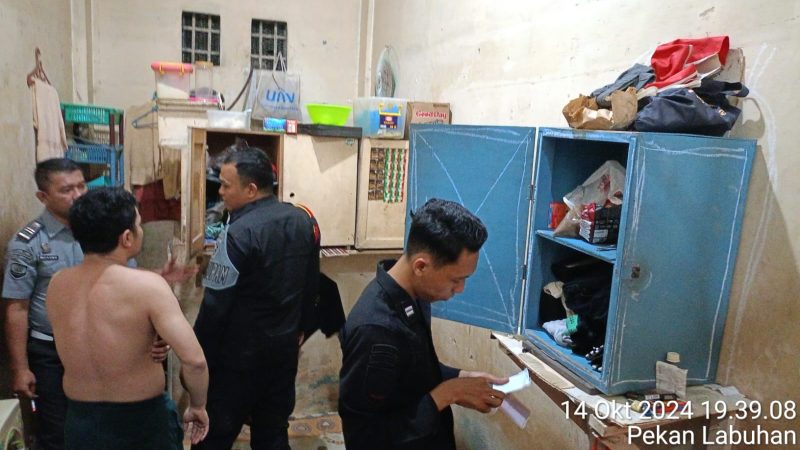 Petugas Rutan Labuhan Deli Gelar Razia Rutin Ciptakan Kamtib