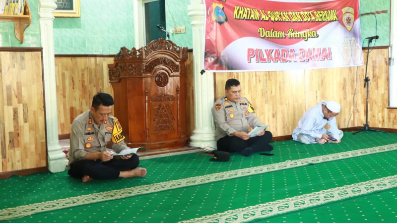 Polres Binjai Gelar Khatam Dan Doa Bersama Dalam Rangka Pilkada Damai
