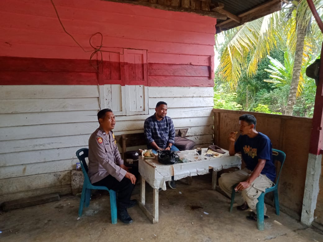 Bhabinkamtibmas Polsek Salapian Sampaikan Pesan Kamtibmas untuk Pilkada Damai 2024