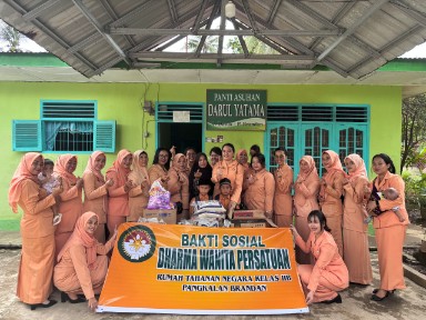 Wujudkan Program Menteri dan Presiden, Rutan Kelas IIB Pangkalan Brandan Bersama DWP Gelar Bantuan Sosial