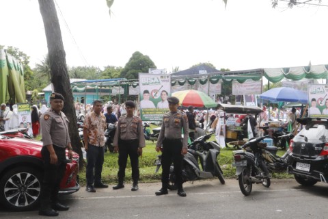 Polres Langkat Kerahkan Ratusan Personel untuk Laksanakan Pengamanan Kampanye Akbar