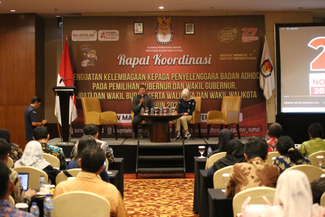 KPU Provinsi Sumut Selenggarakan Rakor Penguatan Kelembagaan ke Penyelenggara Badan Adhoc
