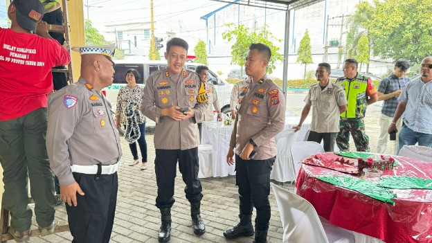 Kapolres Binjai Bersama PJU Cek Kesiapan Pos Pengamanan Dan Pelayanan