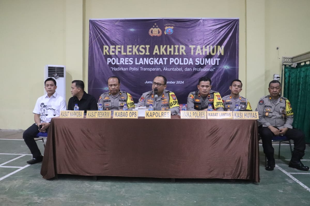 Polres Langkat Refleksi Akhir Tahun 2024: Transparansi dan Dedikasi Aman dan Kondusif
