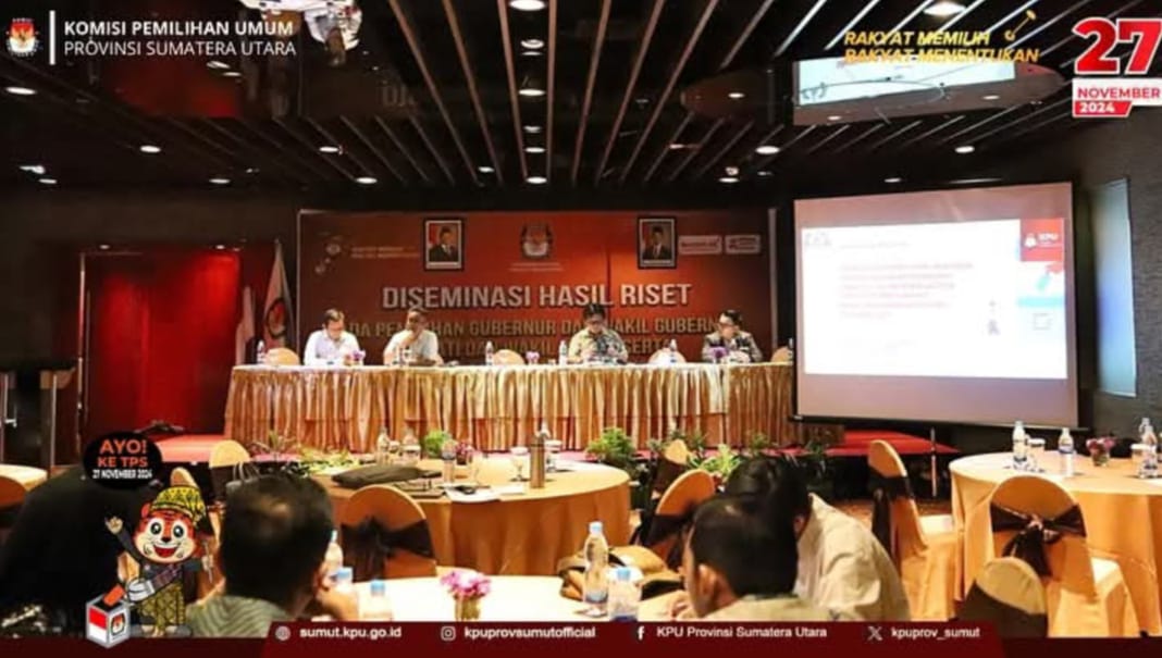KPU Provinsi Sumut Gelar Diseminasi Hasil Riset Pilkada Tahun 2024