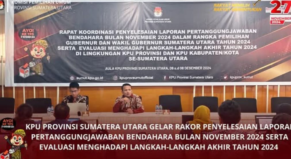 KPU Sumut Gelar Rakor Penyelesaian Laporan Bendahara
