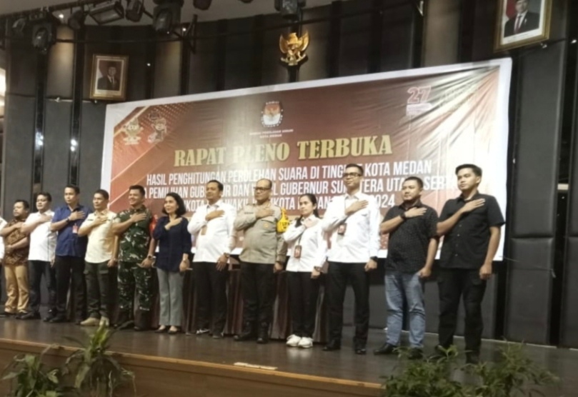 KPU Medan Gelar Rapat Pleno Terbuka Hasil Rekapitulasi Penghitungan Perolehan Suara Pilkada Tahun 2024