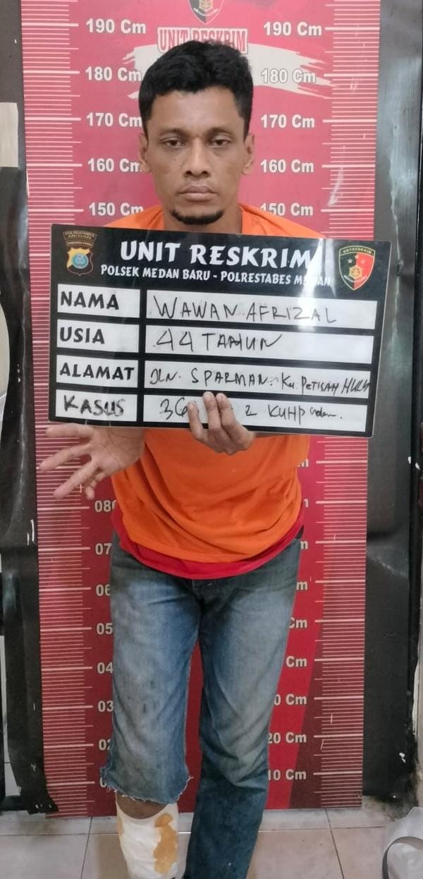 Tim Reskrim Polsek Medan Baru Tembak Pencuri Rumah Kosong