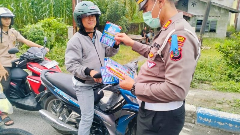 Satlantas Polresta Deli Serdang Gelar Sosialisasi Keselamatan Berlalu Lintas dalam Operasi Keselamatan Toba 2025