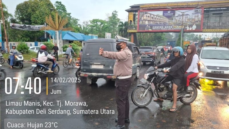 Satlantas Polresta Deli Serdang Gencar Lakukan pengaturan lalu lintas, Wujudkan keamanan saat berkendara