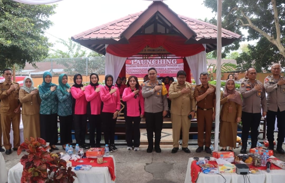 Polresta Deli Serdang ikuti zoom meeting Launching serentak Penguatan Program Pekarangan Pangan Lestari (P2L)