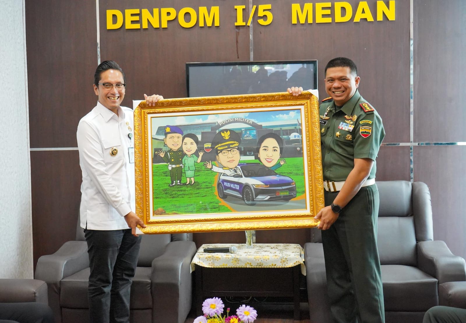 Tingkatkan Sinergisitas dan Rasa Kekeluargaan, Rico Waas Kunjungi Dandenpom I/5