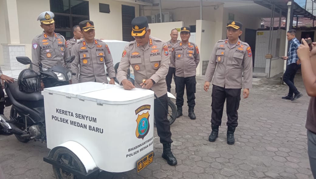 Polsek Medan Baru Luncurkan Kereta Senyum