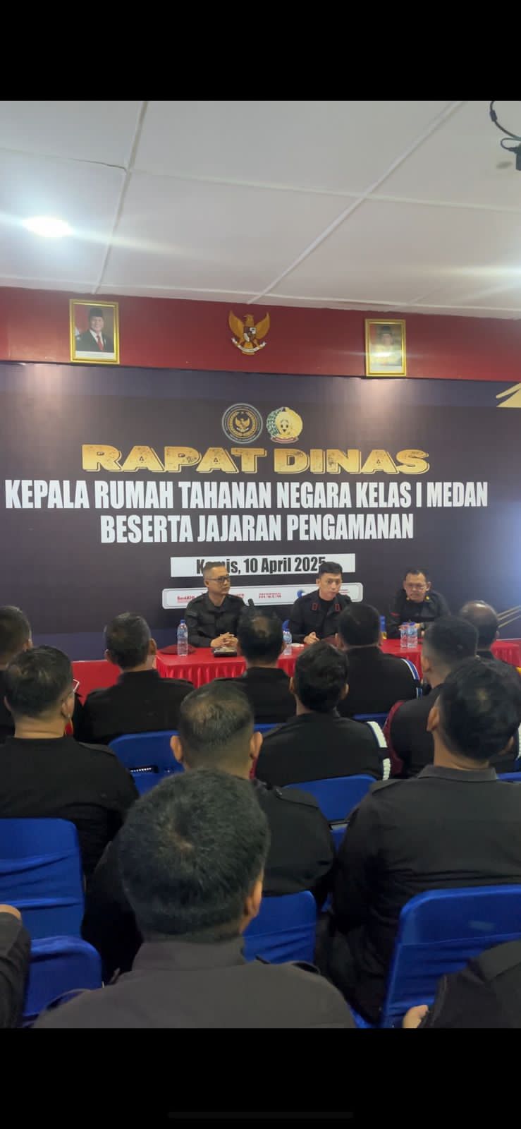 Rapat Dinas Kesatuan Pengamanan Rutan Kelas 1 Medan