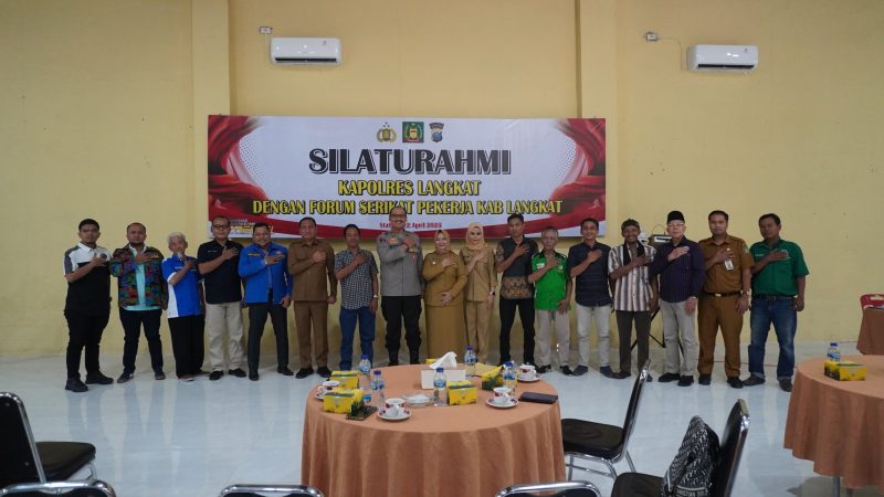 Jelang May Day 2025, Polres Langkat Jalin Silaturahmi Bersama Serikat Pekerja Kabupaten Langkat