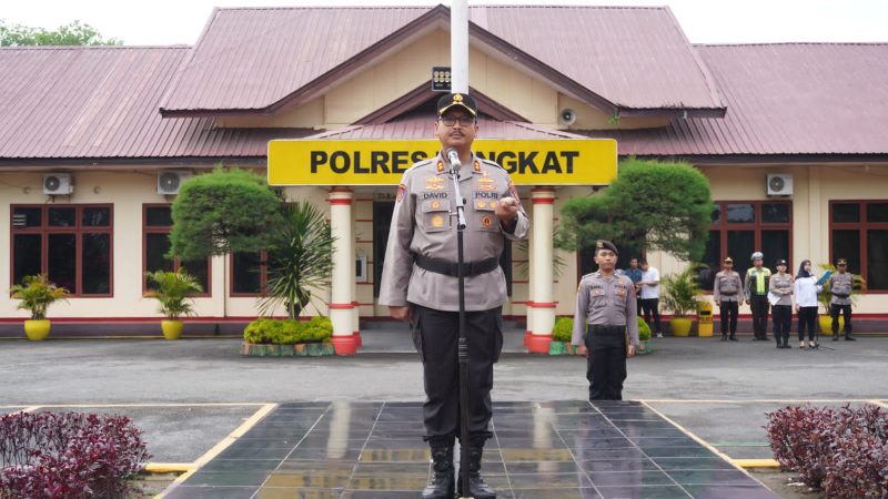 Kapolres Langkat Pimpin Sertijab Empat Kapolsek