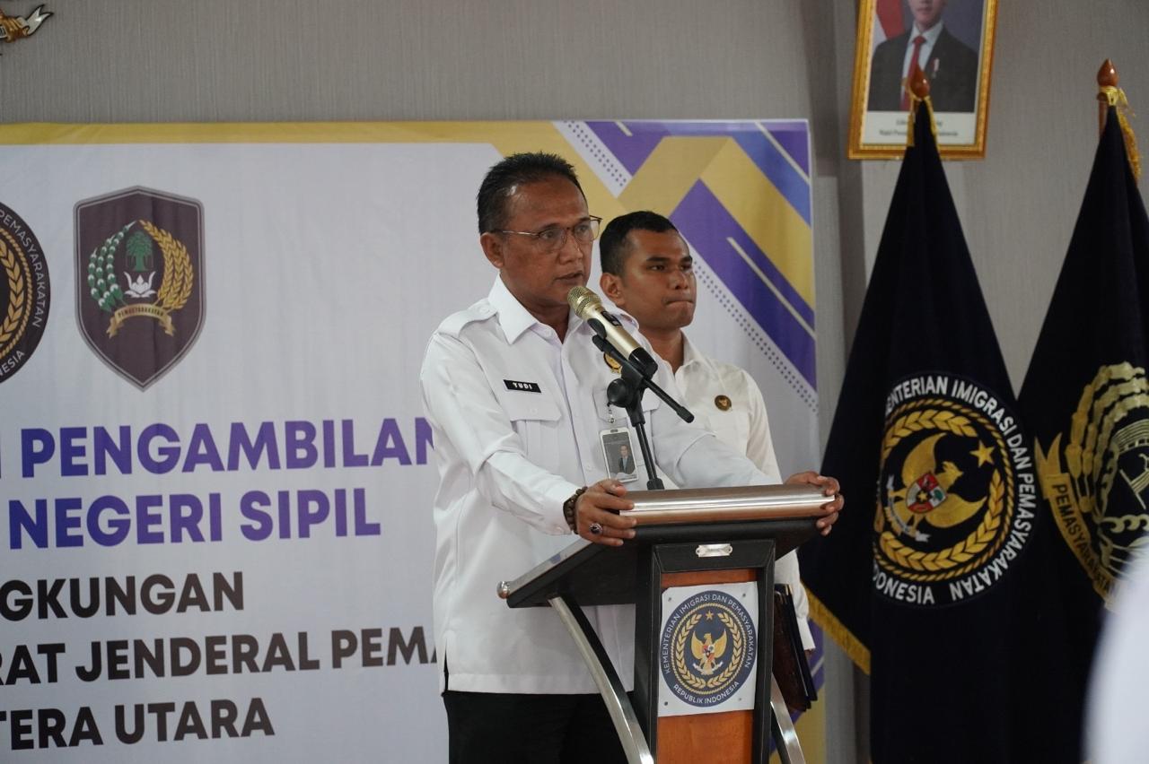 Tiga Pegawai Rutan Kelas I Medan Sah Dilantik Menjadi PNS