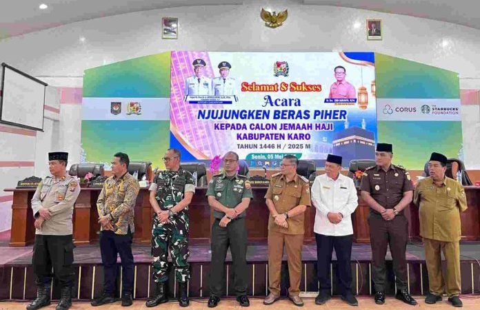 Wakapolres Tanah Karo Hadiri Acara Pemberangkatan Calon Jemaah Haji