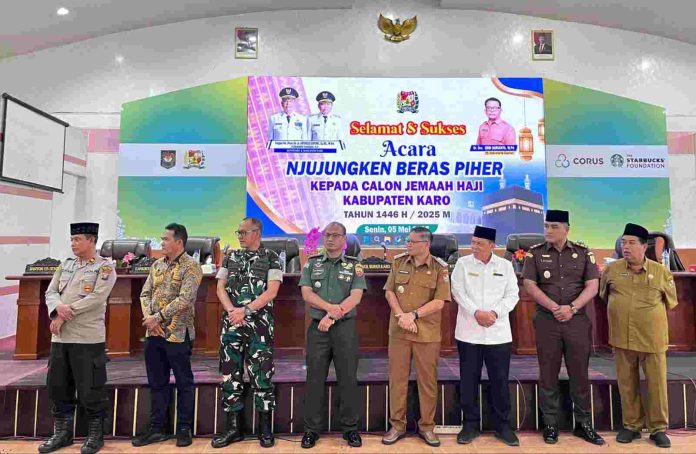 Wakapolres Tanah Karo Hadiri Acara Pemberangkatan Calon Jemaah Haji