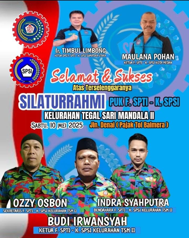 Ketua PUK F.SPSI-K.SPSI Kelurahan Tegal Sari Mandala II Gelar Kegiatan Silaturahmi
