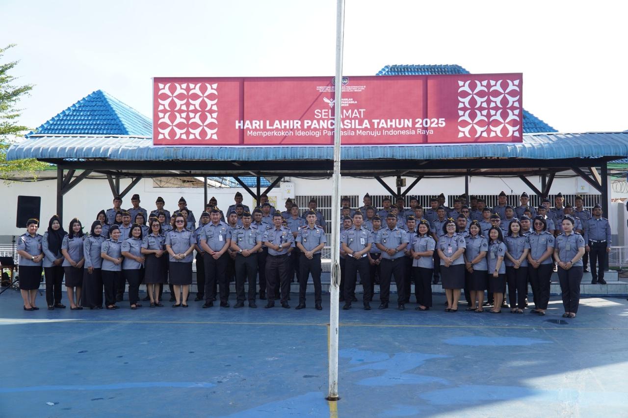Upacara Hari Lahir Pancasila Di Rutan Kelas I Medan Berlangsung Khidmat