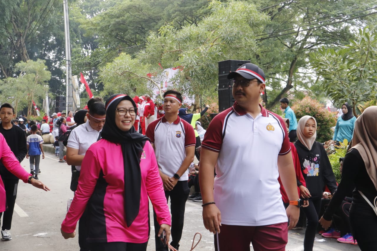 Semarak Kemerdekaan HUT RI ke 80, Polres Langkat Gelar Olahraga Bersama Forkopimda dan Masyarakat