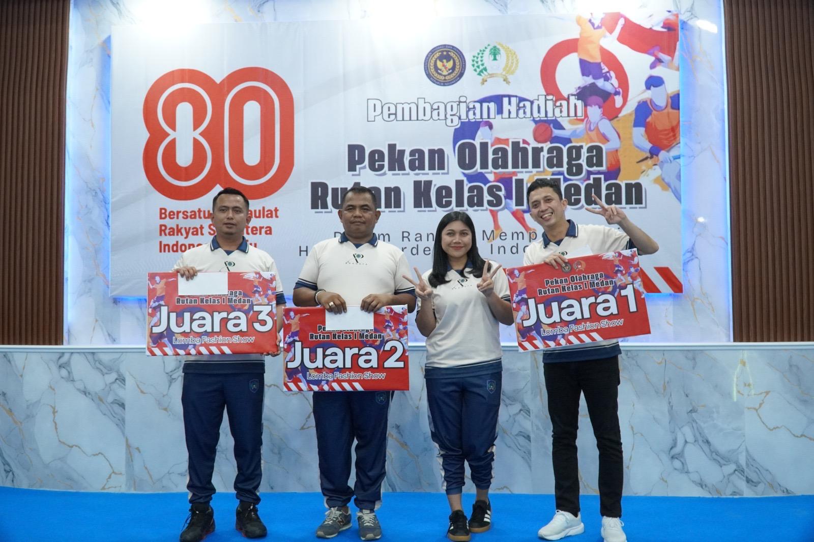 Rutan Klas I Medan Gelar Pekan Olahraga dan Perlombaan HUT RI ke 80