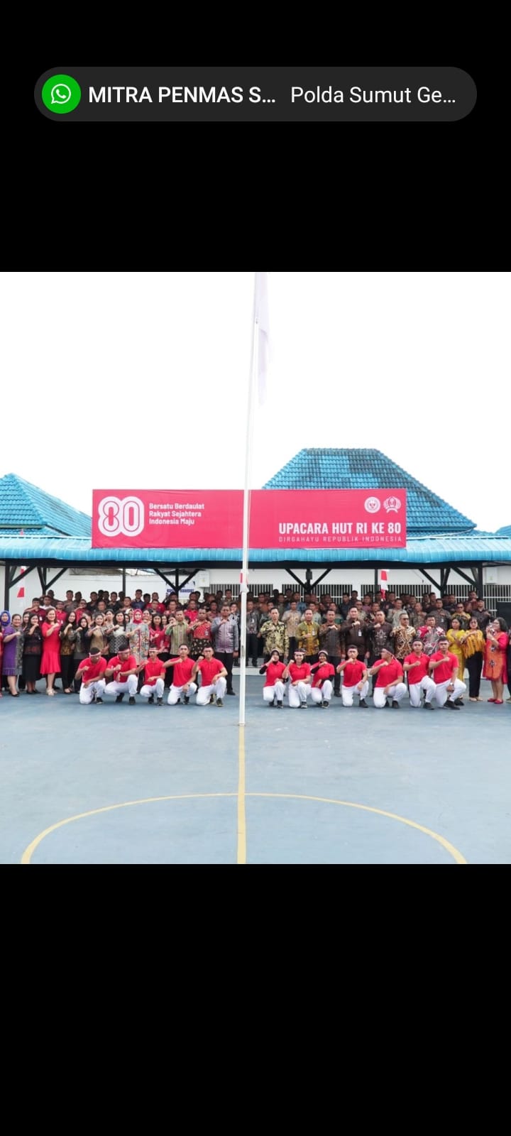 Semangat Kemerdekaan, Rutan Kelas I Medan Gelar Upacara Bendera Peringatan HUT RI Ke-80