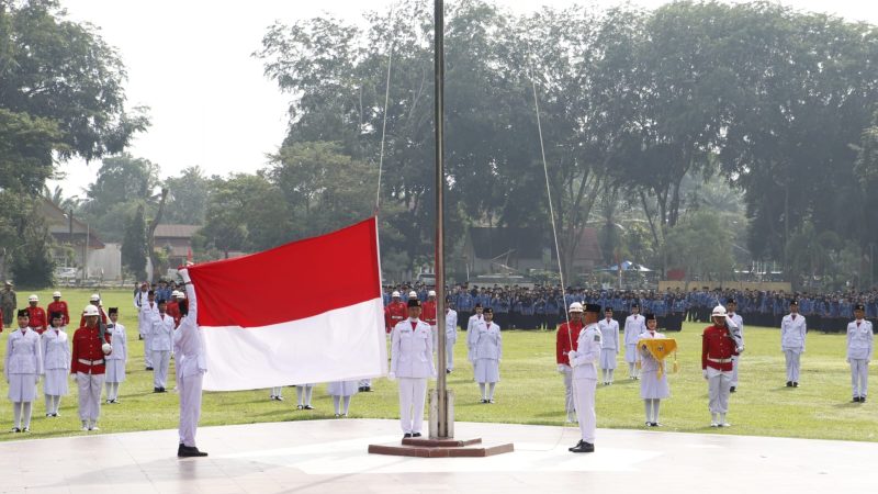 Kapolres Hadiri Upacara HUT RI di Lapangan Alun-alun Tengku Amir Hamzah