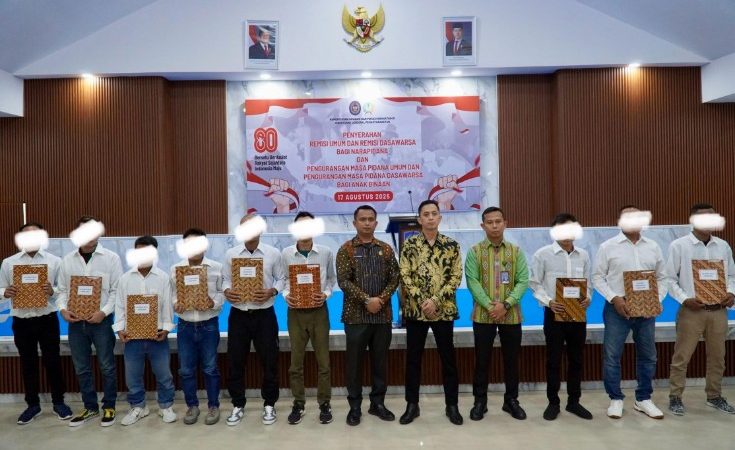 94 Orang Wbp Rutan Kelas I Medan Langsung Bebas Terima Remisi Umum dan Remisi Dasawarsa Pada HUT RI Ke-80