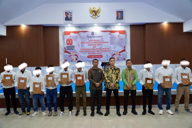 94 Orang Wbp Rutan Kelas I Medan Langsung Bebas Terima Remisi Umum dan Remisi Dasawarsa Pada HUT RI Ke-80