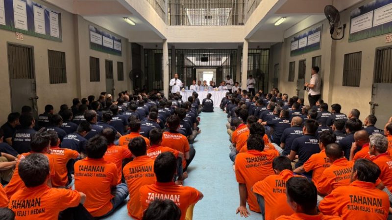 Gawat! Ratusan Warga Binaan Rutan Medan Mendadak Berkumpul dalam Blok, Ada Apa?