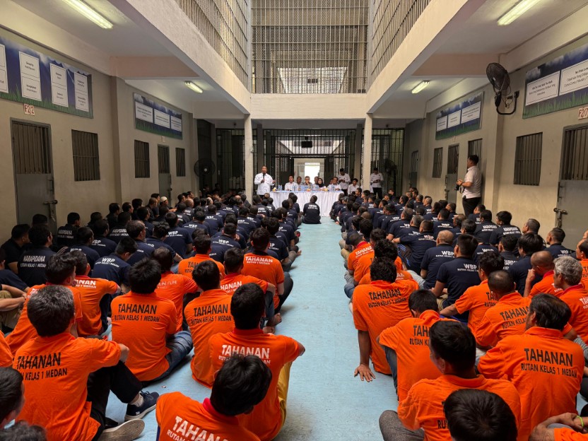 Gawat! Ratusan Warga Binaan Rutan Medan Mendadak Berkumpul dalam Blok, Ada Apa?