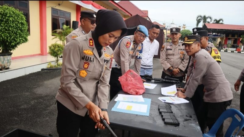 Pemeriksaan Senjata Api Polresta Deli Serdang 