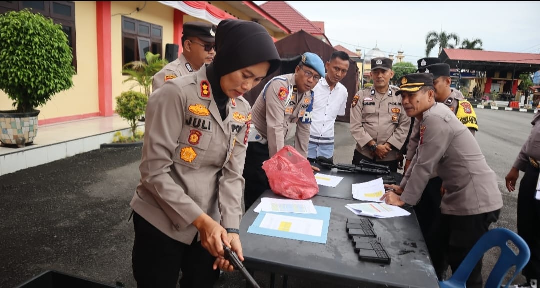 Pemeriksaan Senjata Api Polresta Deli Serdang 