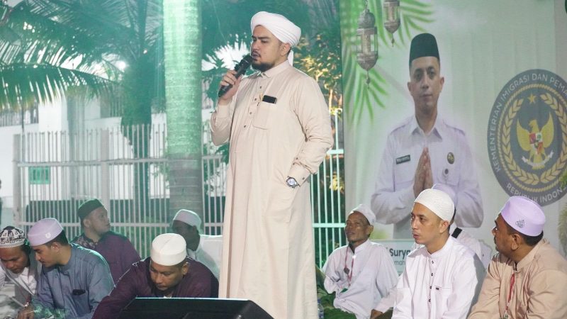 Penuh Khidmat, 1200 Warga Binaan Rutan I Medan Peringati Maulid Nabi Bersama Para Habaib