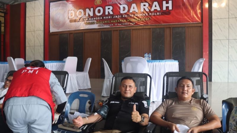 Polresta Deli Serdang Gelar Donor Darah Sambut Hari Jadi ke-74 Humas Polri