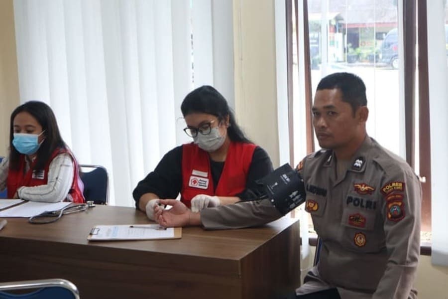 Polres Tanah Karo Gelar Donor Darah di Aula Pur-Pur Sage Tantya Sudhirajati