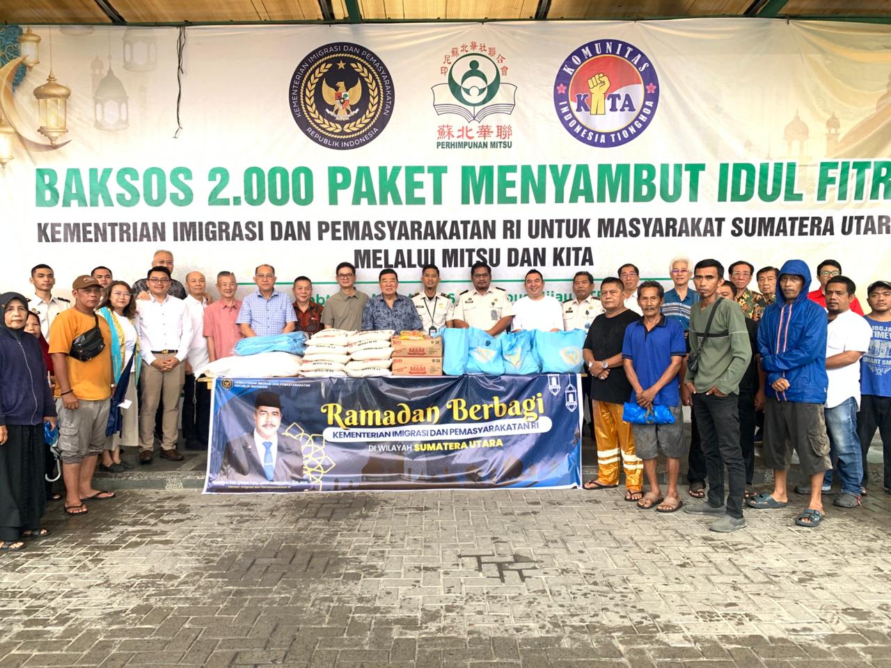 Ramadan Berbagi, Kementerian Imigrasi dan Pemasyarakatan Sumut Salurkan 2.000 Paket Sembako untuk Masyarakat