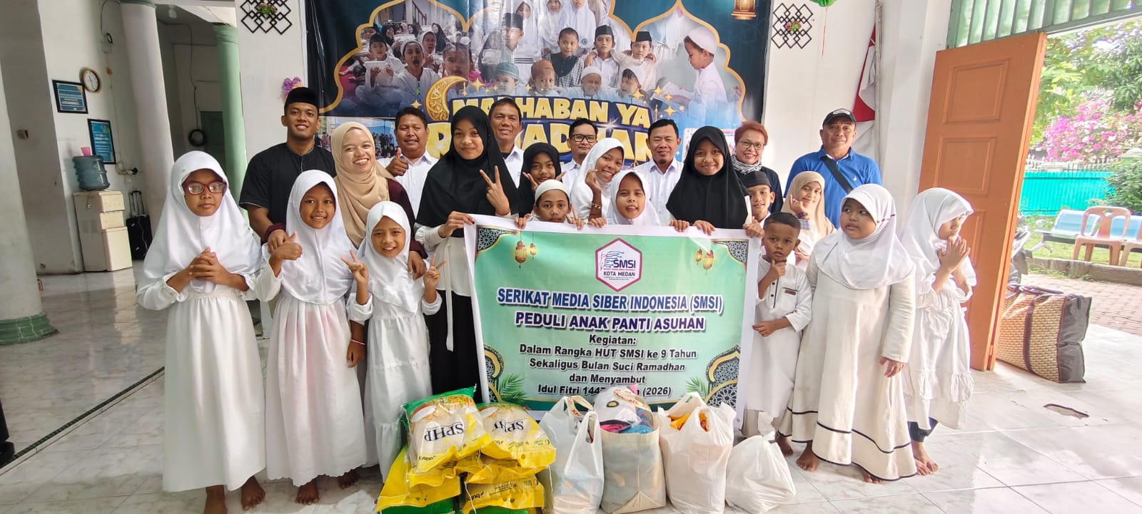 Hangatnya Ramadhan, SMSI Kota Medan Berbagi Kasih dengan Anak Yatim dan Dhuafa