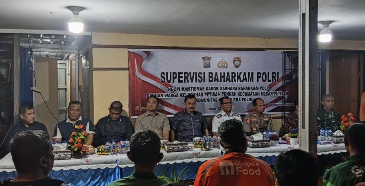 Hangatkan Malam, Baharkam Polri Ngopi Kamtibmas Bareng Komunitas Ojol di Medan Petisah