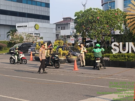 Kapolsek Medan Baru : Pengaturan Lalu Lintas di Kawasan Sun Plaza Bentuk Kehadiran Polri