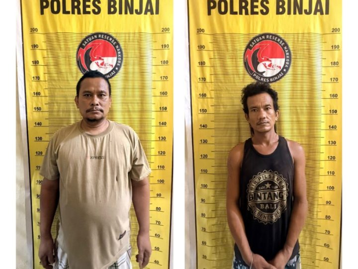 Kolaborasi Polres Binjai dengan BNNK Binjai Gerebek Sarang Narkoba, Dua Orang Diamankan