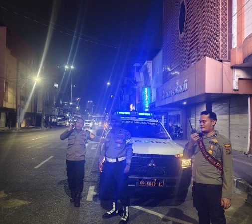 Polsek Medan Baru Rutin Gelar Patroli Malam Guna Ciptakan Rasa Aman Pada Masyarakat
