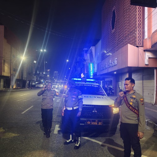 Polsek Medan Baru Rutin Gelar Patroli Malam Guna Ciptakan Rasa Aman Pada Masyarakat