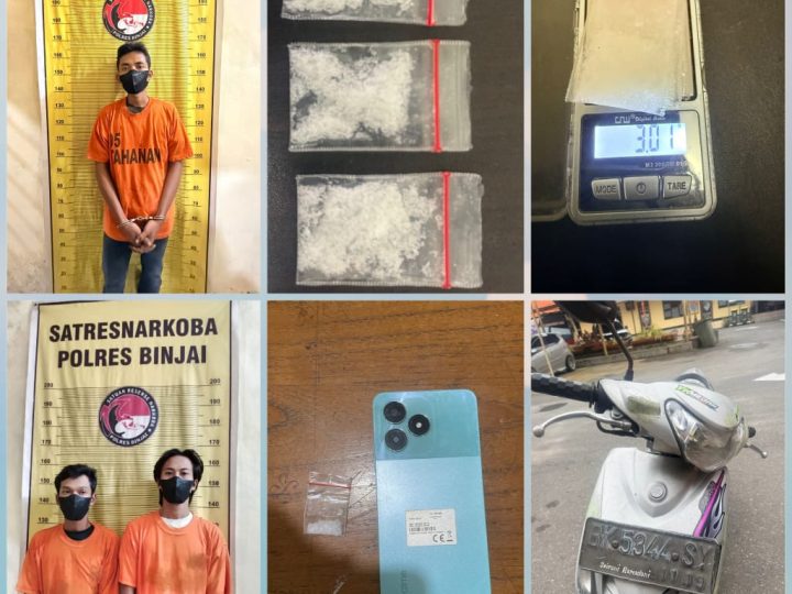 Satu Pengedar dan Dua Pengguna Narkoba Diciduk Polres Binjai