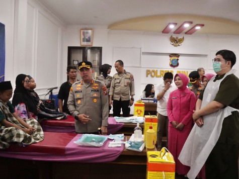 Menyambut Hari Bhayangkara ke-80 Tahun 2026, Polres Binjai Gelar Sunatan Massal