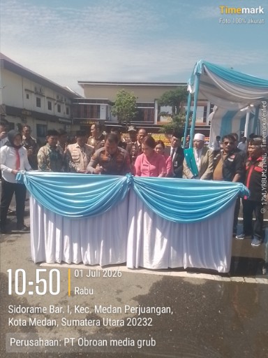 HUT Bhayangkara ke-80, Polrestabes Medan Syukuran Kenaikan Pangkat 174 Personel dan Resmikan 4 Fasilitas Baru