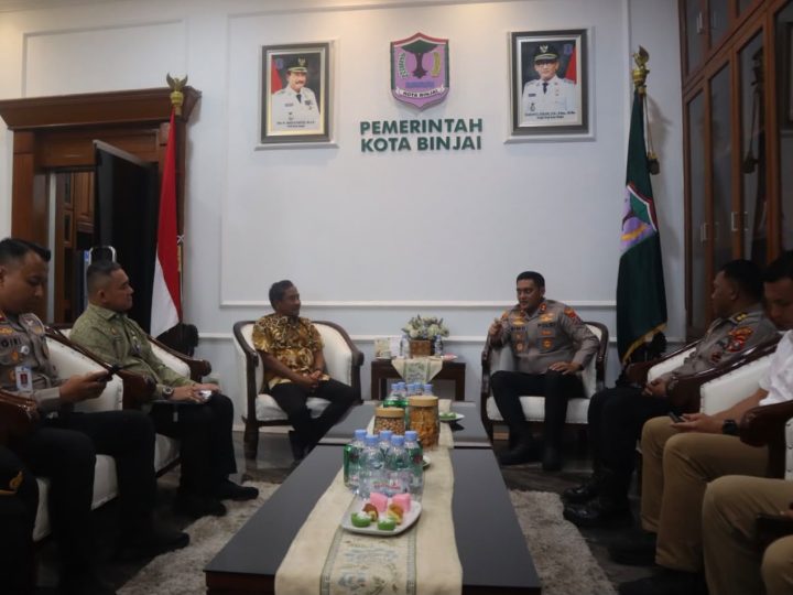 Kapolres Binjai Bersama PJU Gelar Kunjungan Silaturahmi ke Kantor Walikota